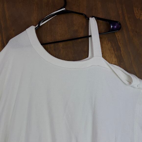 We The Free Womens Sweater Off White Saratoga One Shoulder Stretch Small - Picture 4 of 10